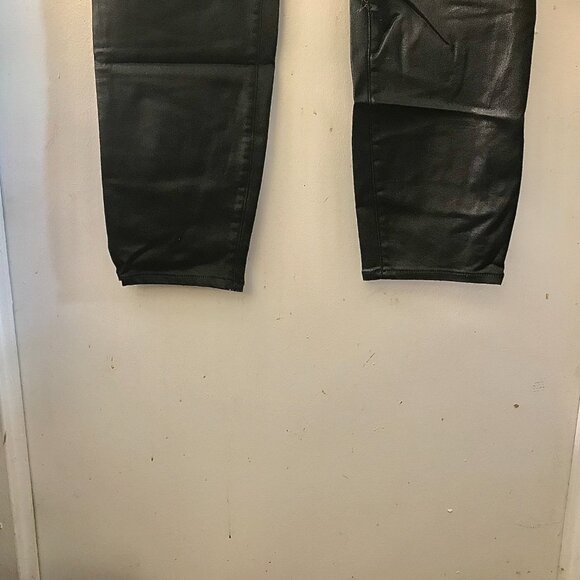 Women's Express Curvy Skinny Black Coated Pants - Size 16L - Picture 4 of 7